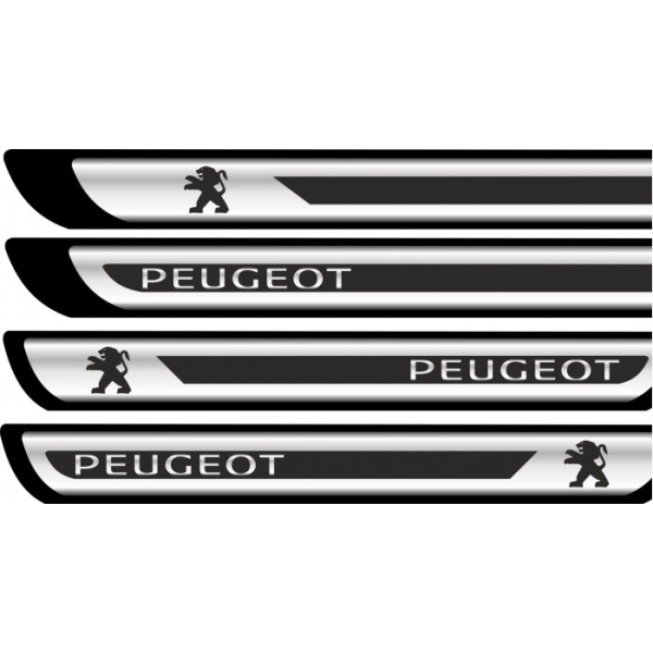 Set Protectie Praguri Sticker Crom Peugeot V2 PPC116